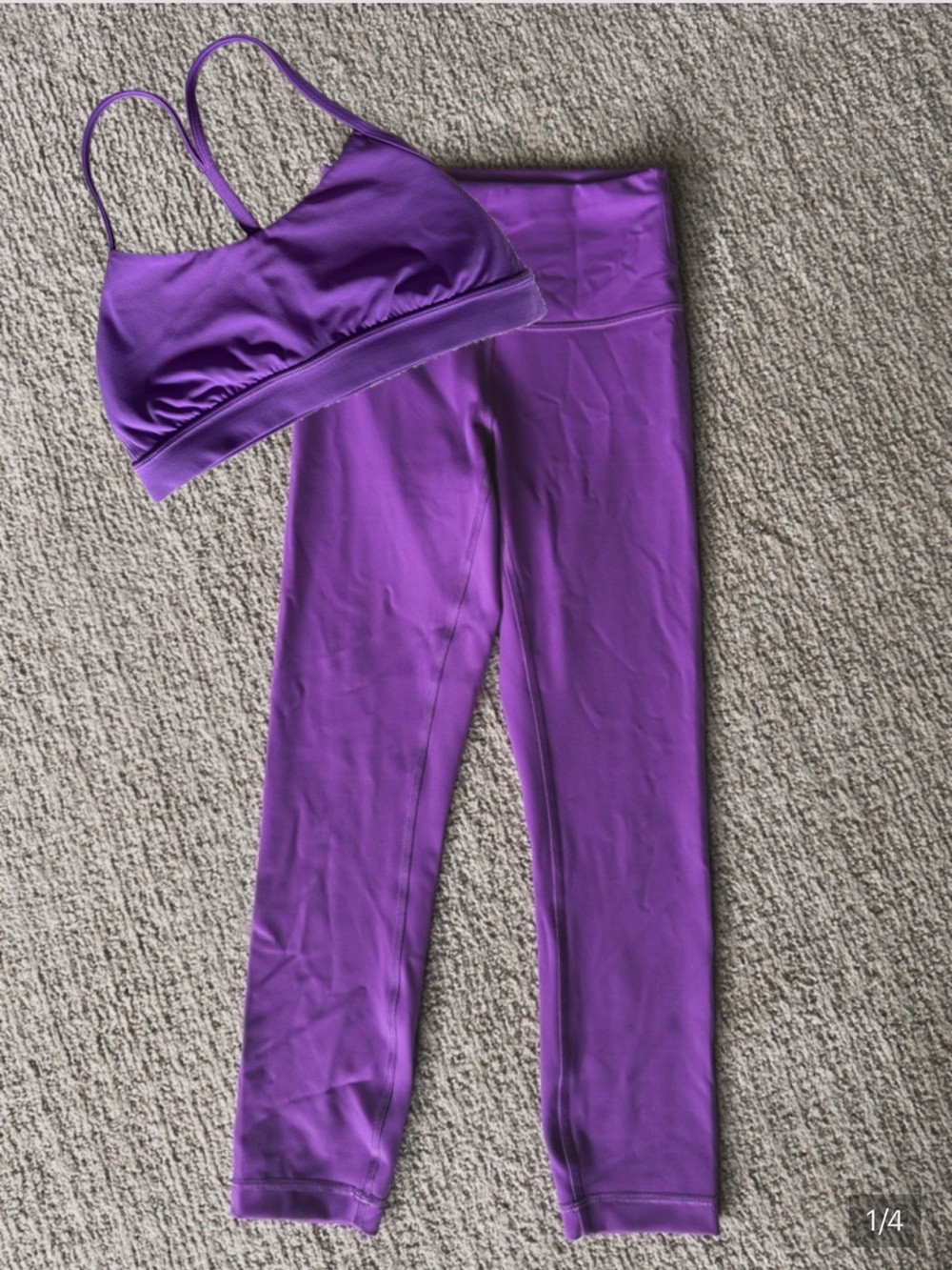 Lululemon Purple Set - Sports Bra and High-Waist WU Leggings